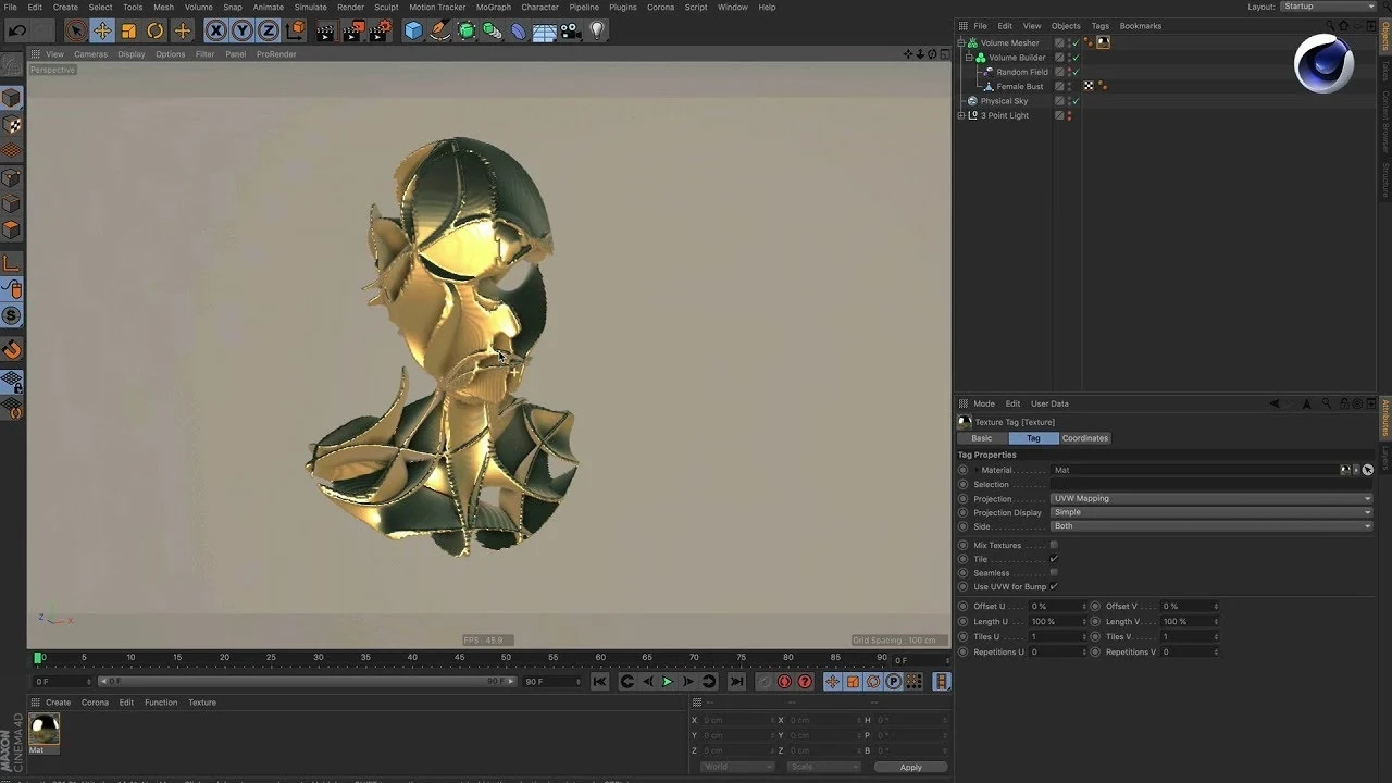 Tip - 239: Turn a noise into a volume mesh in Cinema 4D