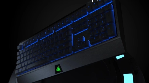 雷蛇键盘3D建模宣传