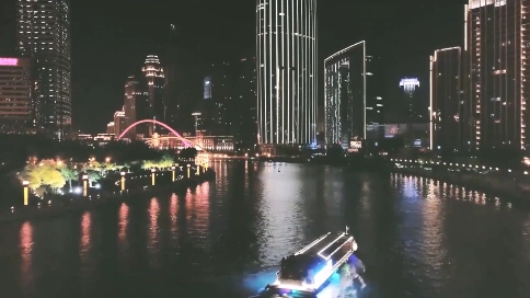 天津海河无人机拍摄