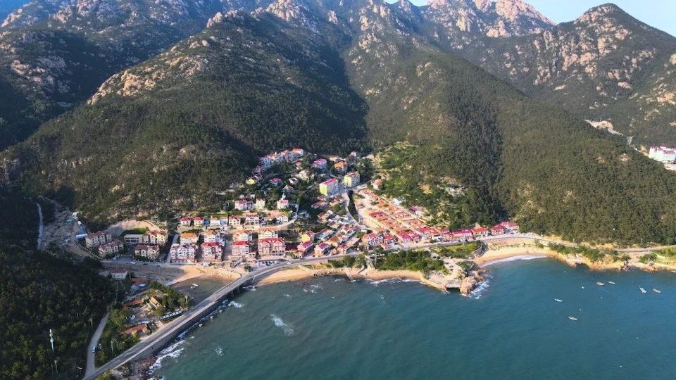 青岛崂山流清河景区航拍