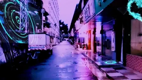 賽博朋克街道