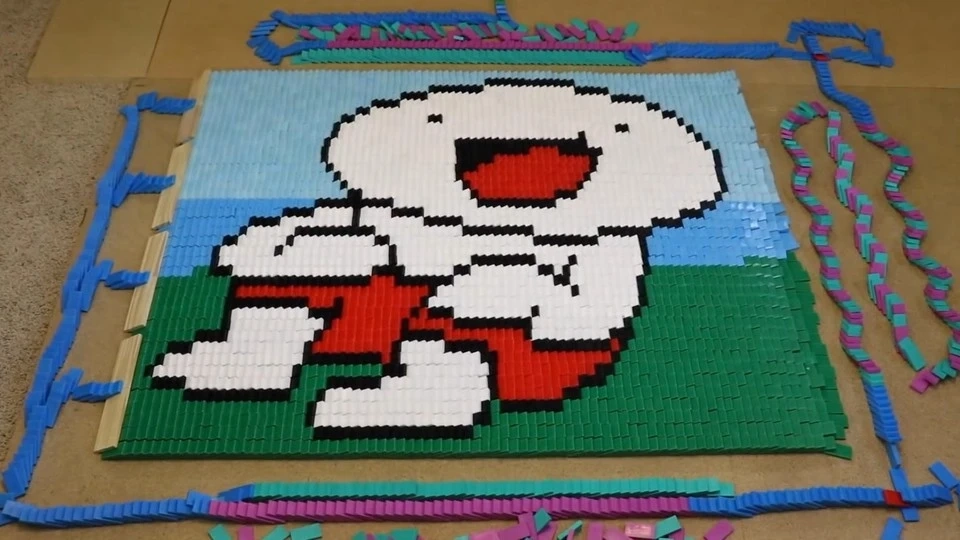 这个多米诺骨牌有点可爱