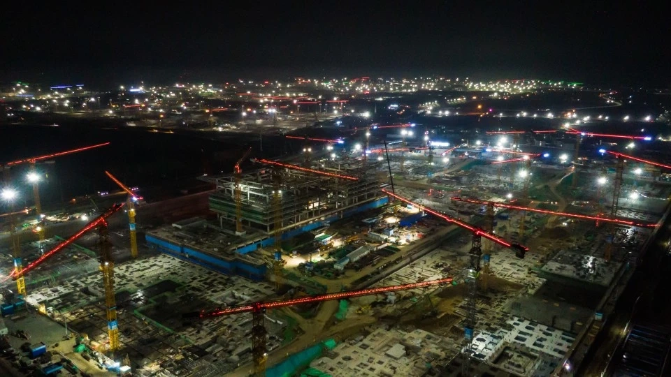 雄安容东片区夜景