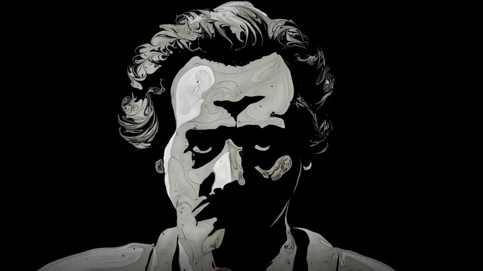 黑白色系人物画作创作过程！