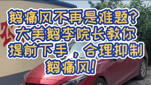 鵝痛風(fēng)不再是難題？大美鵝老李教你提前下手，合理抑制鵝痛風(fēng)！