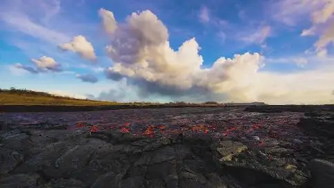 地质地貌延时摄影《基拉韦厄火山喷发》