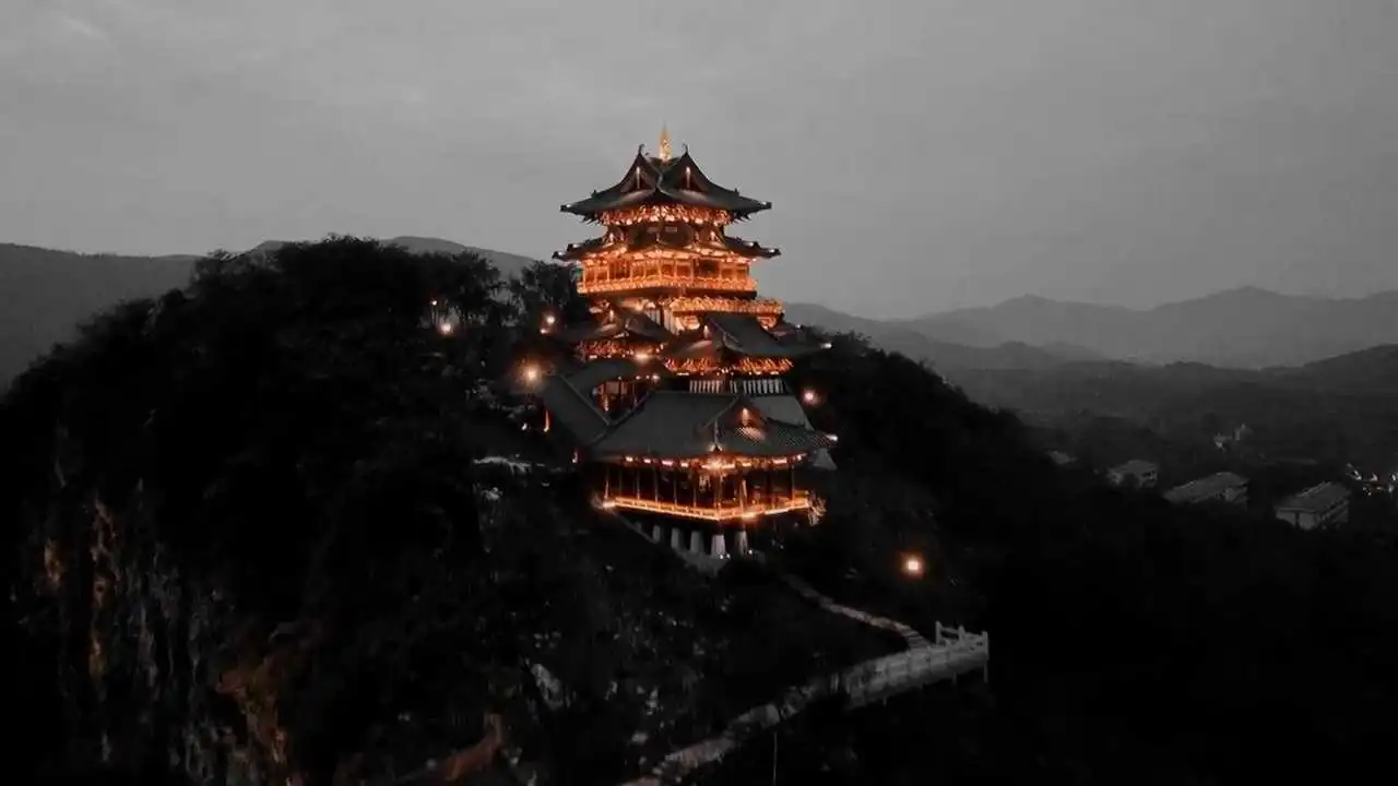 航拍夜景短視頻