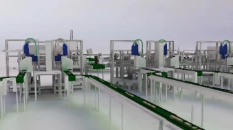 条烟输送机工业机械设备原理三维动画制作