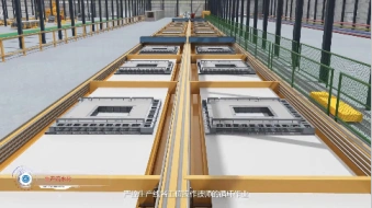 PC构件生产工艺流水线三维演示动画-叠合板墙板自动化生产线三维动画制作