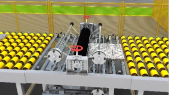 花岗岩切割自动化生产线工艺流程三维动画-切割机工业机械设备三维演示动画制作