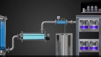 水处理净化设备仿真三维动画，机械过滤系统艺演示动画制作