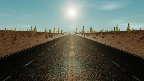 沙漠公路三维动画