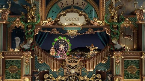 Gucci高定手表三维动画：游乐仙境