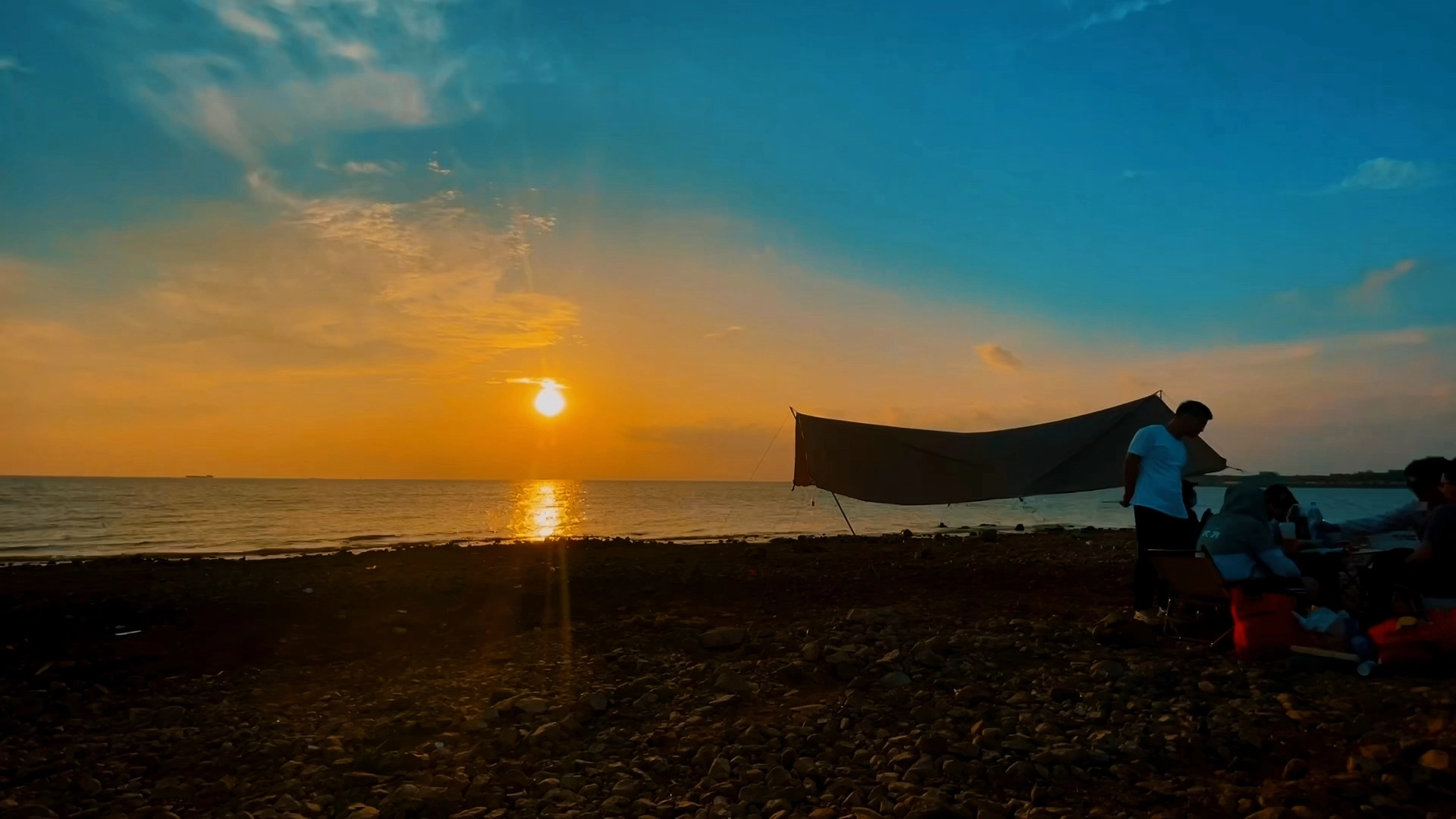 #夕陽#無人機#露營