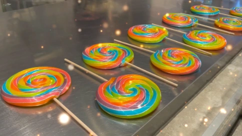 彩虹棒棒糖的沉浸式制作过程