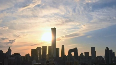夕陽下的城市