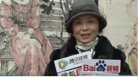 张怀月在艺带水墨艺路丹青书画名家学术邀请展接受媒体采访