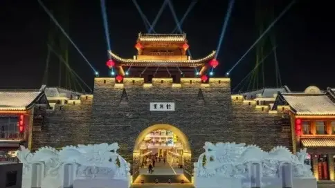 家鄉(xiāng)特色文化旅游小鎮(zhèn) 城市航拍 