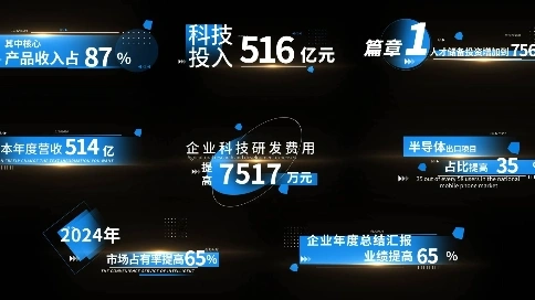 科技數(shù)據(jù)動畫AE