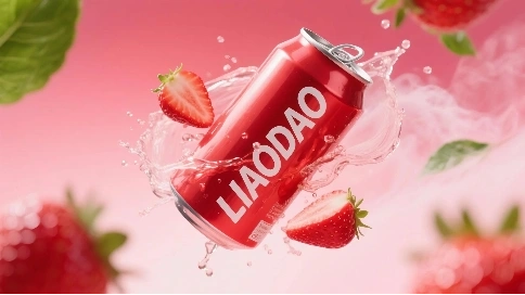 AI制作的草莓飲料廣告