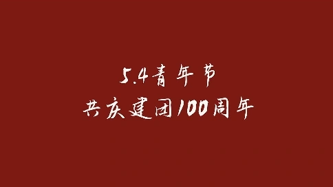 庆祝共青团建团100周年宣传视频