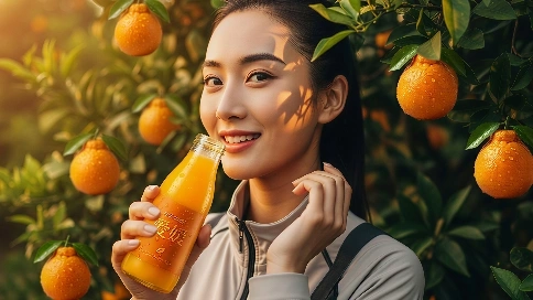 AI橙汁广告