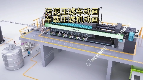 移动压滤机 3D 动画来袭，污水变清水全程可视化