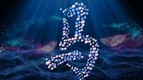 图案汇聚文字效果